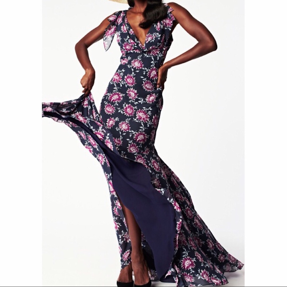 Chiffon Floral Gown